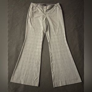 The Limited Cassidy Fit Flare Pants, Size 10. Gray/Black Plaid.